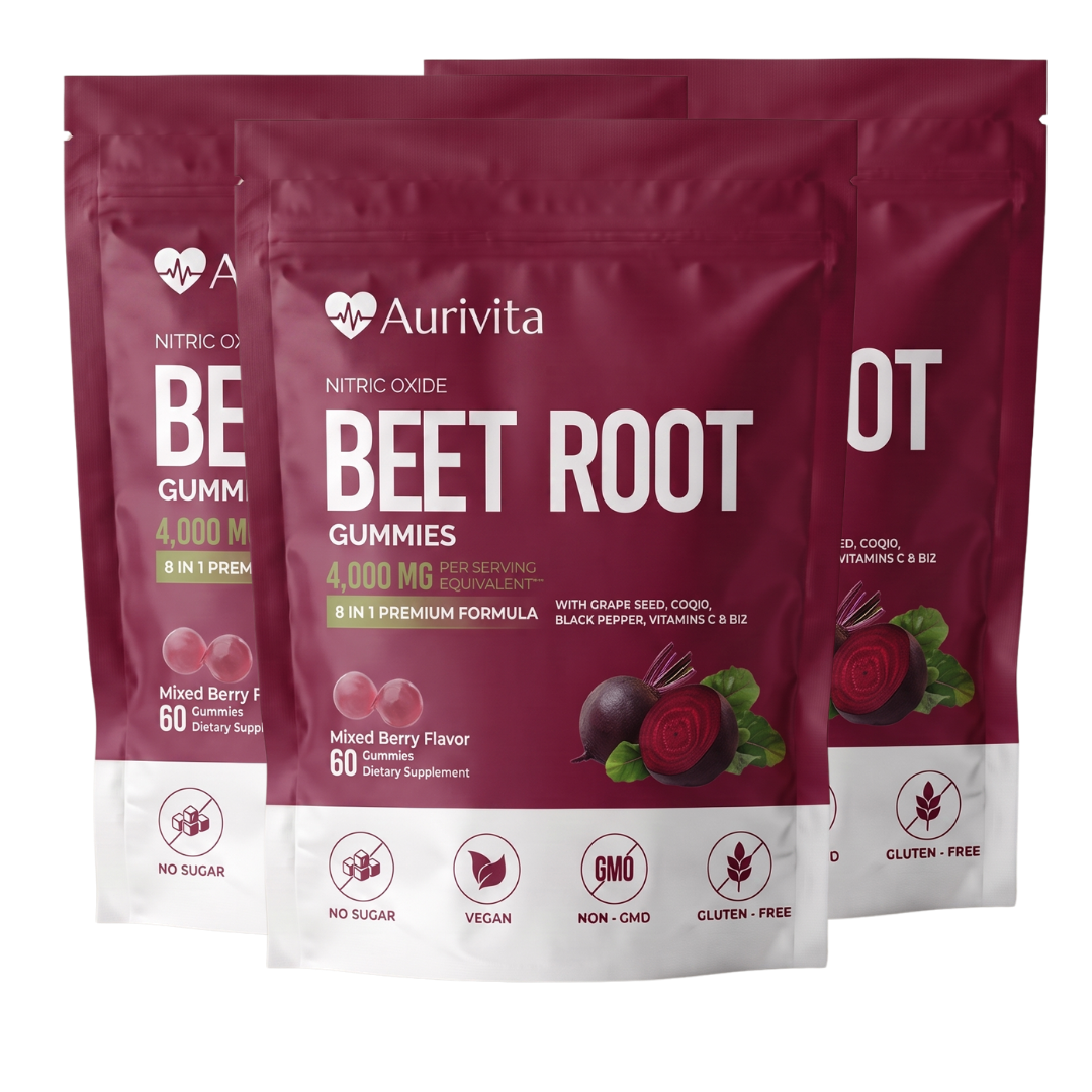 Aurivita Beetroot Gummies 4000mg (90 Servings)