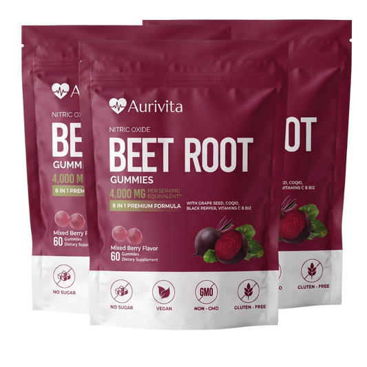 Aurivita Beetroot Gummies 4000mg (90 Servings)