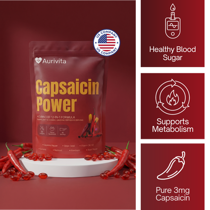 Aurivita Capsaicin Power - Cayennepfeffer-Weichkapseln