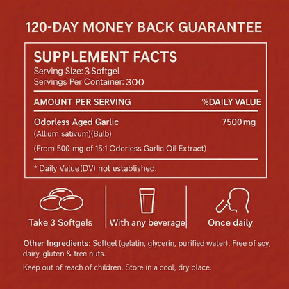 Geruchloser, gereifter Knoblauchextrakt von Aurivita Health