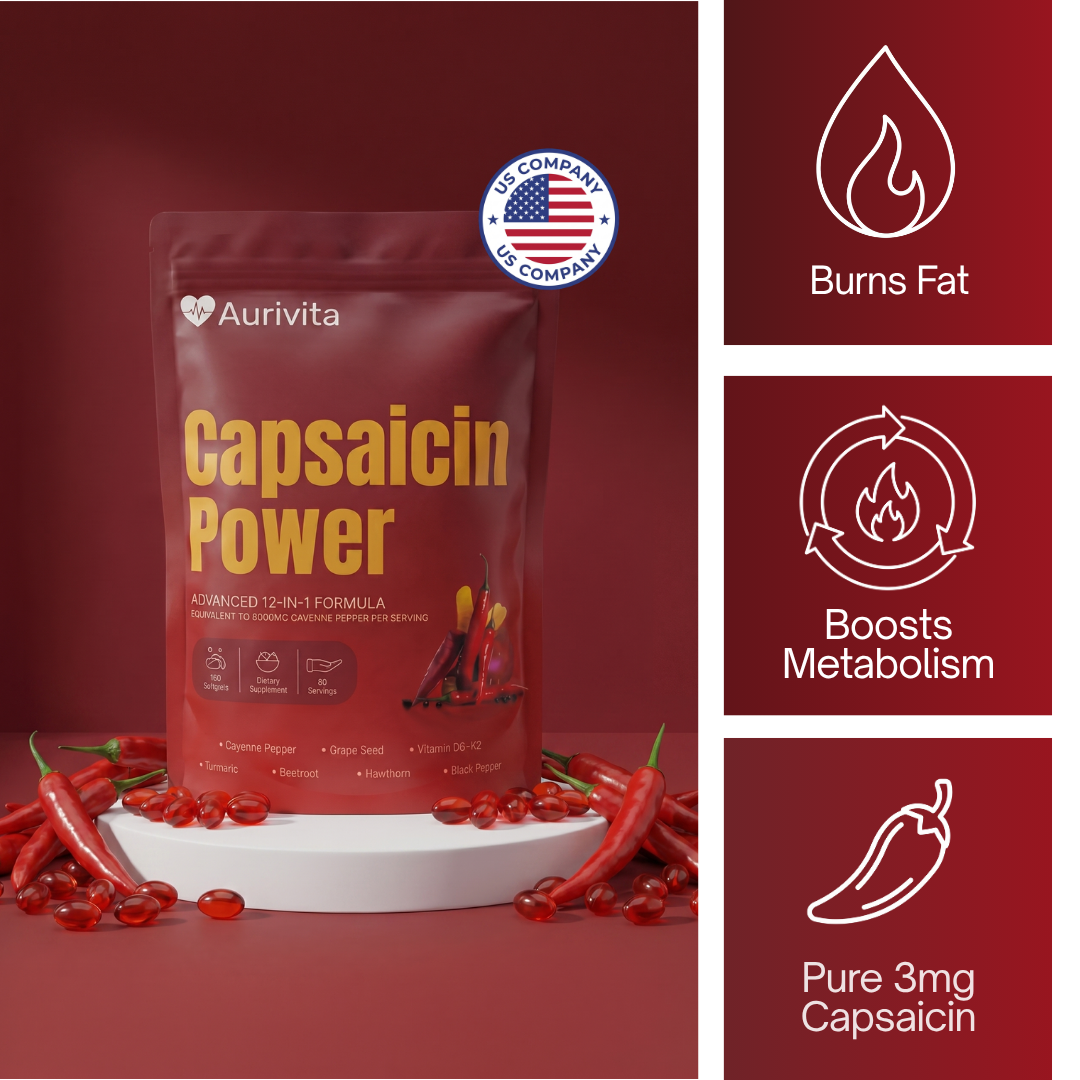 aurivita capsaicin power with 3 icons