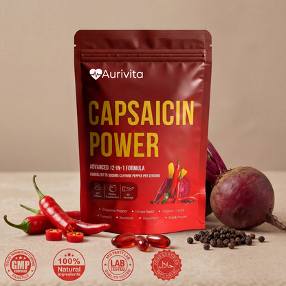 Support Vascular Function with Auri Capsaicin Softgels