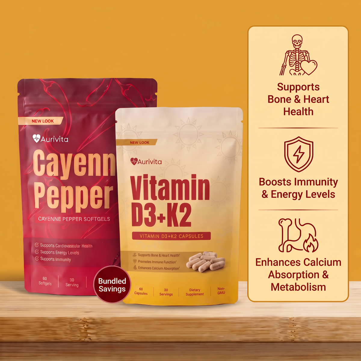 Cayenne + D3+K2