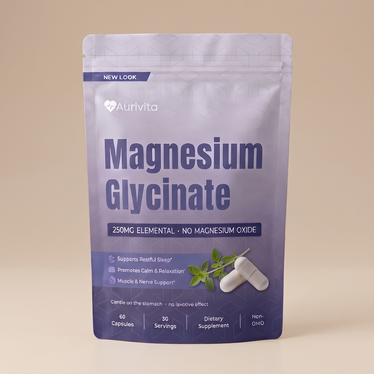 Aurivita Magnesium Glycinate Capsules (30 servings)